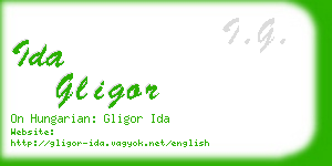 ida gligor business card